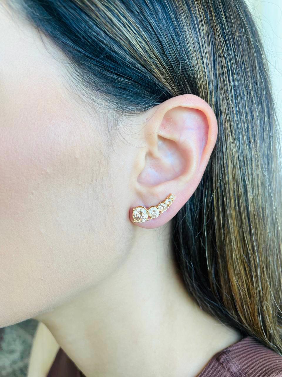 Earcuff Bromélia Champagne