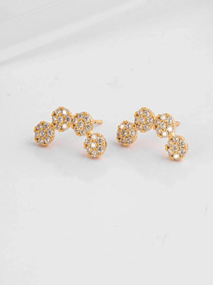 Earcuff Bolinhas Cravejadas